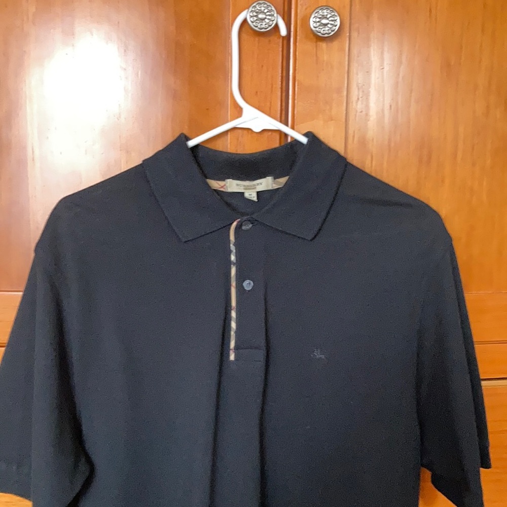 Men’s Burberry Black Polo Shirt, (Size M)